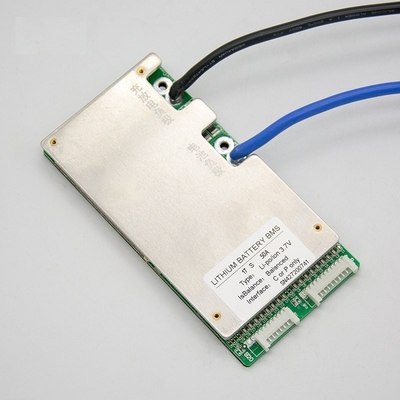 50A BMS برای باتری لیتیوم یونی 17s 60 ولت با کنترل دمای صفحه محافظ PCB PCB دوچرخه برقی Ebike