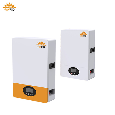 10KWh سیستم باتری خانگی طول عمر چرخه 51.2V LiFePO4 بسته باتری نصب شده روی دیوار