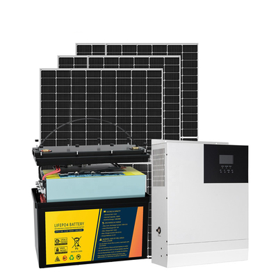6KW 5KW خاموش شبکه سیستم برق خورشیدی سیستم فتوولتائیک خورشیدی با باتری