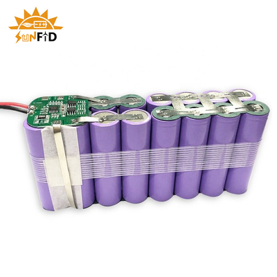 بسته باتری لیتیومی قابل شارژ 18650 3.7V 15.6Ah 1S6P محافظت شده
