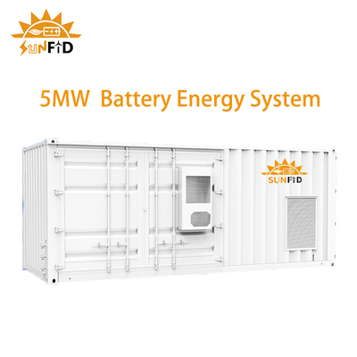 سیستم ذخیره سازی باتری خورشیدی تجاری کانتینری 5MWH 30Ft BESS