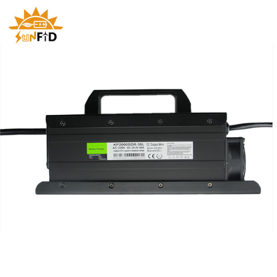 شارژ باتری سرب اسیدی 29.4 ولتی با شارژر لیتیومی