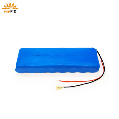 بسته باتری لیتیومی قابل شارژ 25.6 ولت 6 آمپر ساعت 8S1P چراغ LED خورشیدی بسته باتری LifePO4
