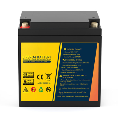 تعویض باتری لیتیوم یونی Lifepo4 24Ah 12.8V برای وسایل نقلیه برقی خورشیدی UPS ویلچرهای برقی