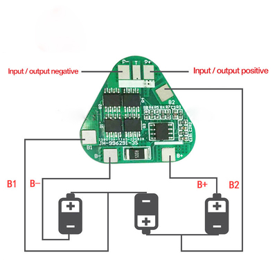 12V 100Ah 18650 BMS 3s 10A مونتاژ موزون PCB برای باتری لیتیومی