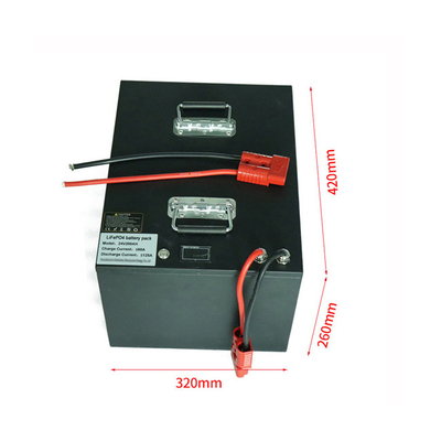 باتری 48 ولتی لیتیوم کمپروان 100AH ​​RV AGV اسکرابر کف خودرو گلف باتری چرخه عمیق خودرو