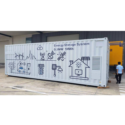 0.5 مگاوات On Grid Off Grid سیستم خورشیدی 1MWH ESS Container Lifepo4 IP65 Outdoor